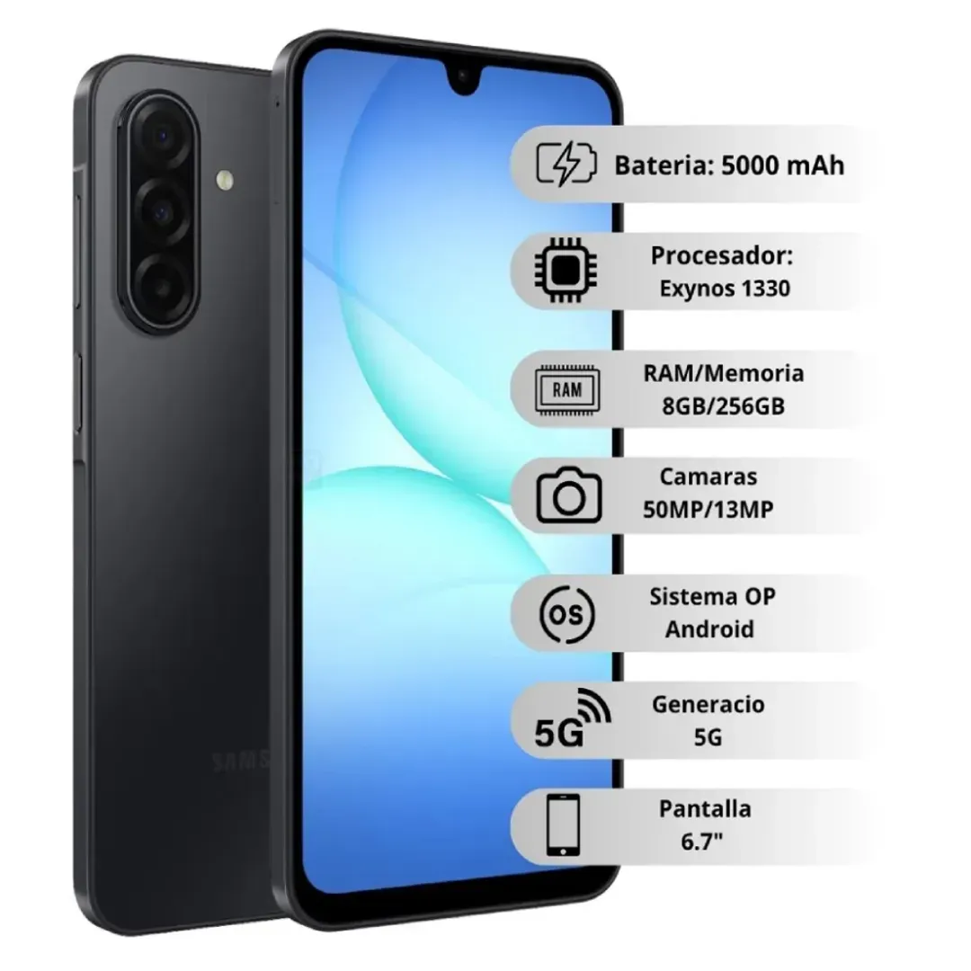 CEL SAMSUNG A17 5G/ 8RAM/ 256GB SIN CABEZOTE DE CARGA